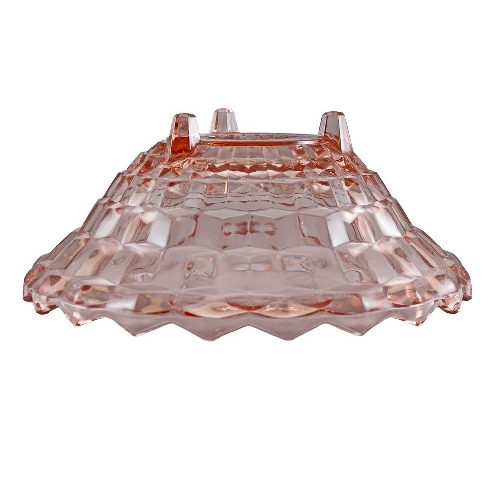 Indiana Colony Whitehall Peachy Pink 10" Footed Bowl